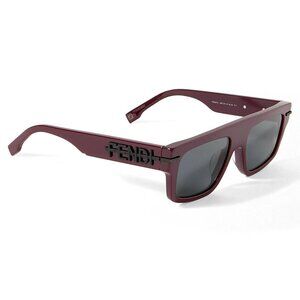 Fendi FE40091U 69A Bordeaux-Grey Lens Unisex Square Sunglasses 54-19-145 (0395)